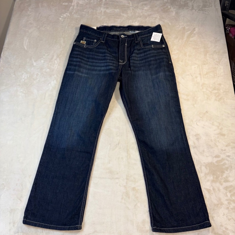 Cinch Carter 2.4 Mens Relaxed Boot Cut Jeans Dark Wash 36x30 MB71934005 NEW